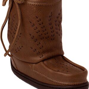 Manitobah Big Kids Waterproof Fleece Lining Cowhide Suede Gatherer Mukluk